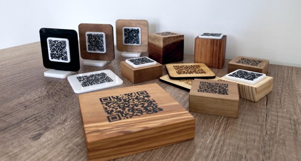 código qr de madera